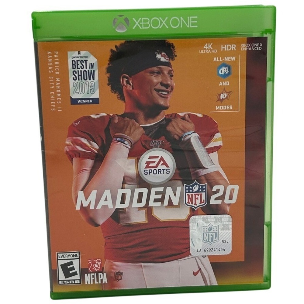 EA Sports Madden NFL 20 Xbox One Standard Edition Green Excellent Football Game